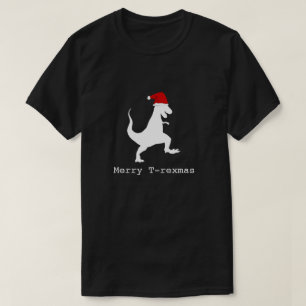 Grappig kerstfeest Dinosaur "Merry T-rexmas" T-shirt