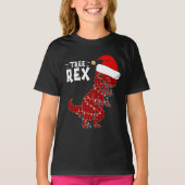 Grappig kerstfeest Dinosaur Tree Rex T-Shirt (Voorkant)