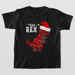 Grappig kerstfeest Dinosaur Tree Rex T-Shirt