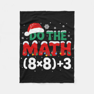 Grappig kerstfeest Doe de wiskunde 67 Vakantie hum Fleece Deken
