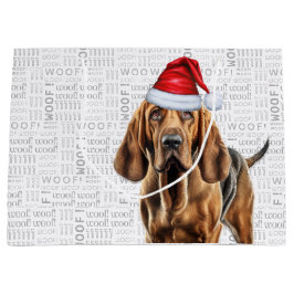 Grappig kerstfeest Dog Bloodhound Lover Holiday Groot Cadeauzakje
