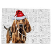 Grappig kerstfeest Dog Bloodhound Lover Holiday Groot Cadeauzakje (Achterkant)