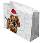 Grappig kerstfeest Dog Bloodhound Lover Holiday Groot Cadeauzakje (Achterkant Gekanteld)