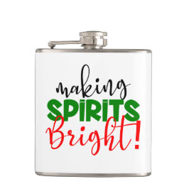 Grappig kerstfeest drink feestdag heupfles