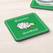 Grappig kerstfeest Drink Onderzetter met schapen (Linkerzijde)