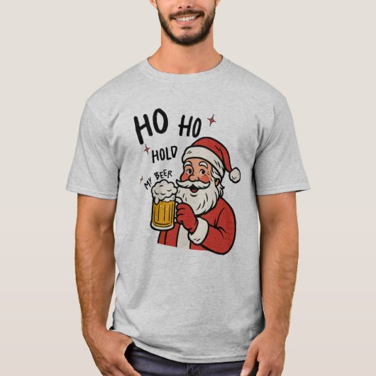 Grappig kerstfeest Drink T-shirt (Voorkant)