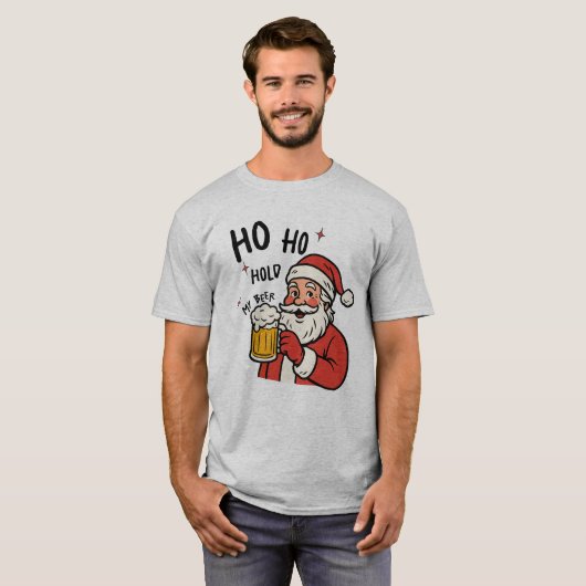 Grappig kerstfeest Drink T-shirt (Voorkant volledig)