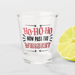 Grappig kerstfeest drink wie de WHISKEY passeert Shot Glas