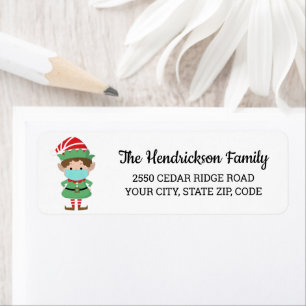 Grappig kerstfeest Elf die FaceMask Custom Etiket