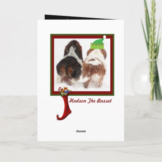 Grappig kerstfeest "ELF" op een plank Kaart (Achterkant)