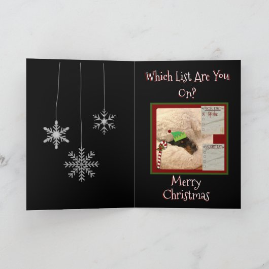 Grappig kerstfeest "ELF" op een plank Kaart (Binnen)