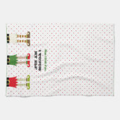 Grappig Kerstfeest Elf Theedoek (Horizontaal)