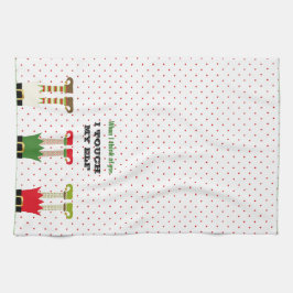 Grappig Kerstfeest Elf Theedoek