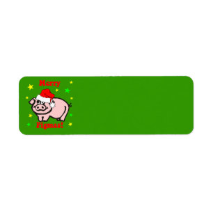 Grappig kerstfeest etiket