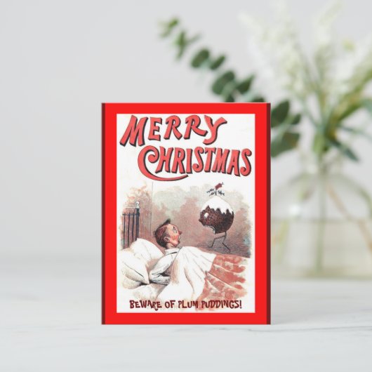 Grappig kerstfeest  Europees Briefkaart (Staand voorkant)