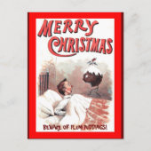 Grappig kerstfeest  Europees Briefkaart (Voorkant)