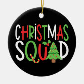 Grappig kerstfeest Familie Holiday Keramisch Ornament (Voorkant)