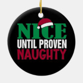 Grappig kerstfeest Familie Holiday Keramisch Ornament (Achterkant)