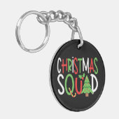 Grappig kerstfeest Familie Holiday Sleutelhanger (Voorkant Links)