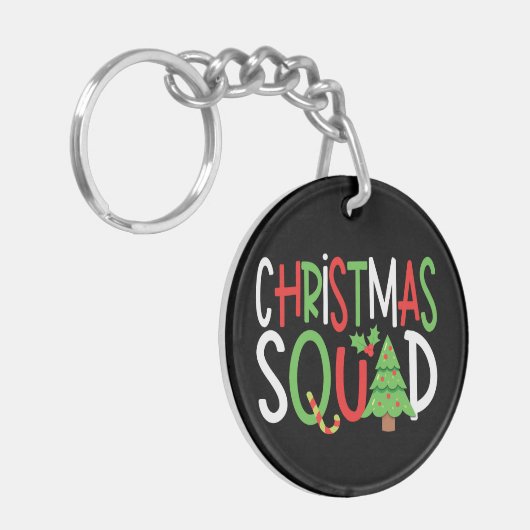 Grappig kerstfeest Familie Holiday Sleutelhanger (Voorkant Links)