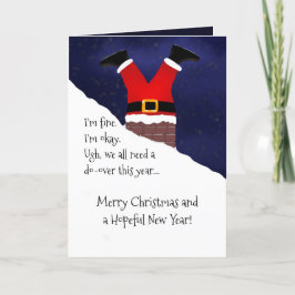 Grappig kerstfeest feestdagen kaart