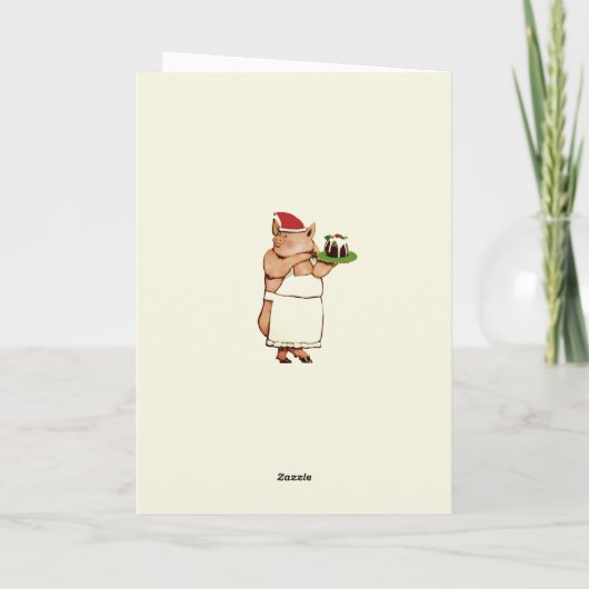 Grappig kerstfeest feestdagen kaart (Achterkant)