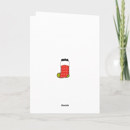 Grappig kerstfeest feestdagen kaart (Achterkant)