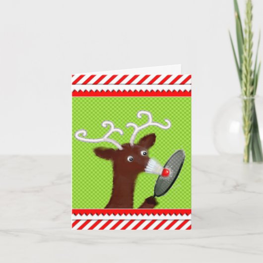 Grappig kerstfeest feestdagen kaart (Voorkant)