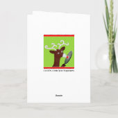 Grappig kerstfeest feestdagen kaart (Achterkant)