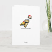 Grappig kerstfeest feestdagen kaart (Achterkant)