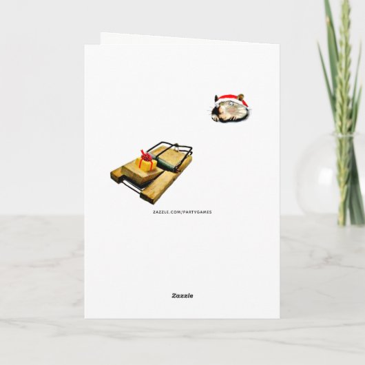 Grappig kerstfeest feestdagen kaart (Achterkant)