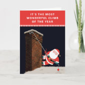 Grappig kerstfeest feestdagen kaart (Voorkant)