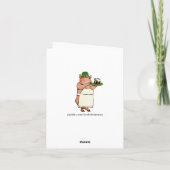 Grappig kerstfeest feestdagen kaart (Achterkant)