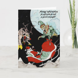 Grappig kerstfeest feestdagen kaart