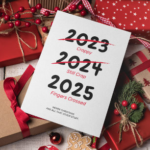 Grappig kerstfeest feestdagen kaart