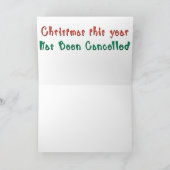 Grappig kerstfeest feestdagen kaart (Binnen)