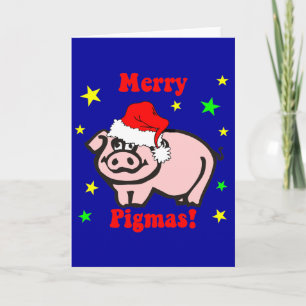Grappig kerstfeest feestdagen kaart