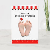 Grappig kerstfeest feestdagen kaart (Voorkant)