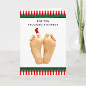 Grappig kerstfeest feestdagen kaart (Voorkant)