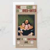 Grappig  kerstfeest feestdagenkaart (Voorkant / Achterkant)