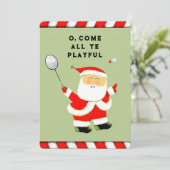 Grappig kerstfeest feestdagenkaart (Staand voorkant)