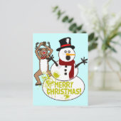 Grappig kerstfeest feestdagenkaart (Staand voorkant)