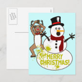 Grappig kerstfeest feestdagenkaart (Voorkant / Achterkant)