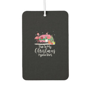 Grappig kerstfeest Flamingo Camper Gifts Luchtverfrisser