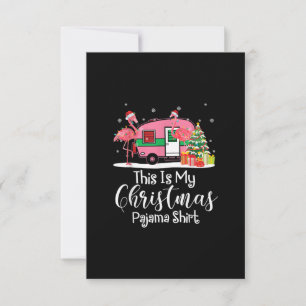 Grappig kerstfeest Flamingo Camper Gifts RSVP Kaartje