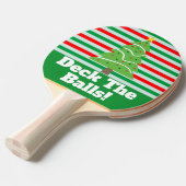 Grappig kerstfeest, gefun decibel de zalen tafeltennisbatje (Voorkant Gekanteld)