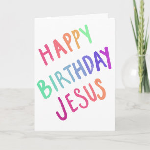 Grappig Kerstfeest Gelukkige Verjaardag Jezus Kaart