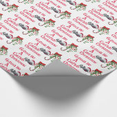 Grappig kerstfeest Gevist ♫ Catfish Kerstgoud Cadeaupapier (Hoek)