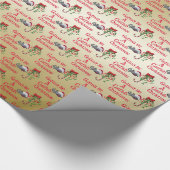 Grappig kerstfeest Gevist ♫ Catfish Kerstgoud Cadeaupapier (Hoek)