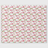 Grappig kerstfeest Gevist - Merry Fishmas 2 Cadeaupapier (Vlak)